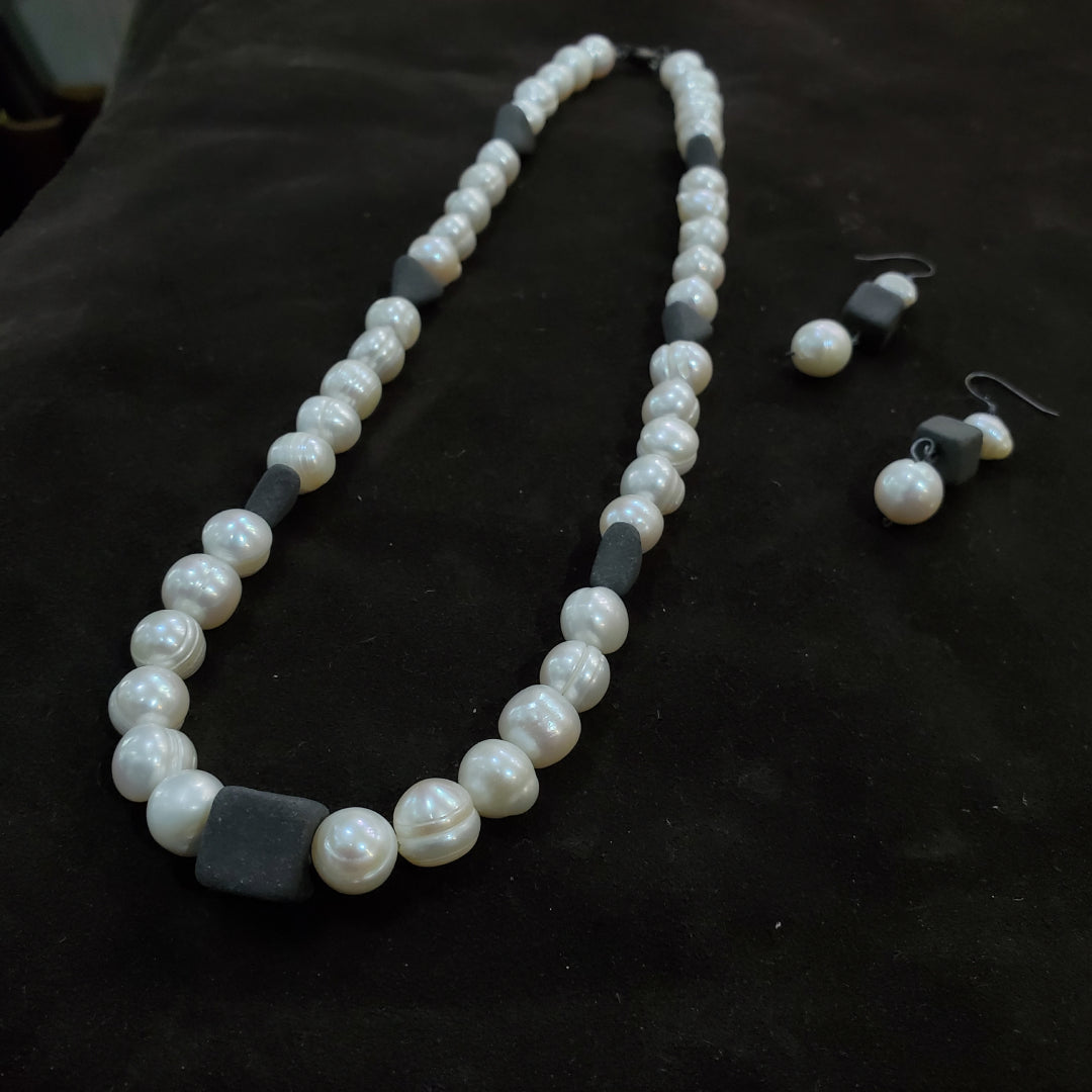 Collier en Perles de Culture Blanches Naturelles