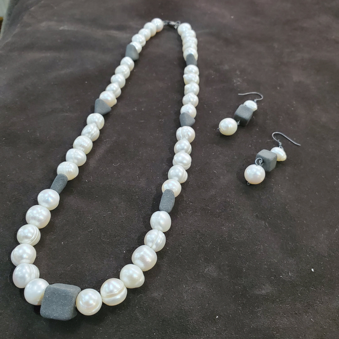 Collier en Perles de Culture Blanches Naturelles