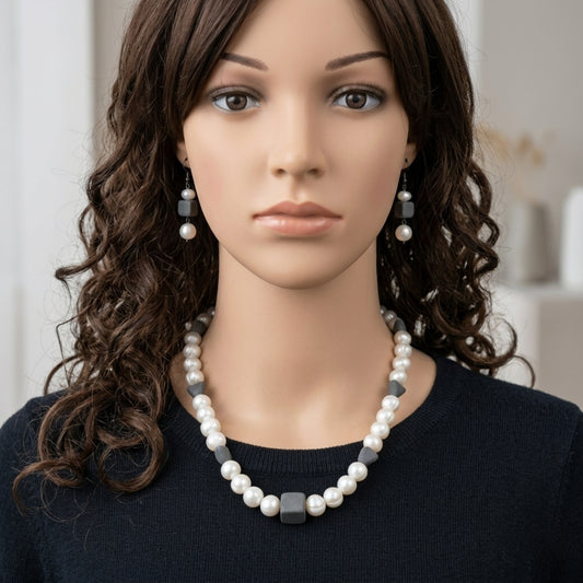 Collier en Perles de Culture Blanches Naturelles