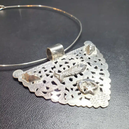 Collier Fibule Motif Grand Argent  925