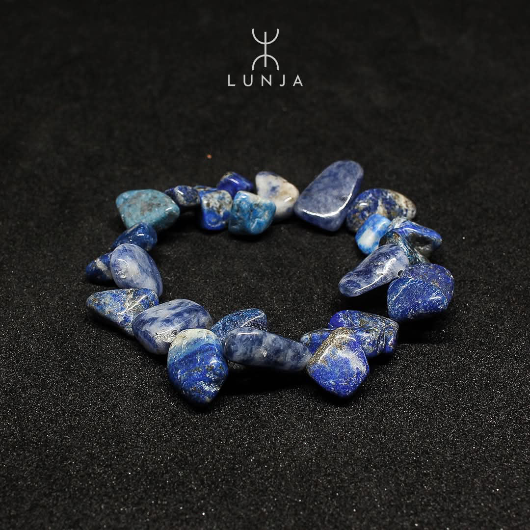 Bracelet Lapis-lazuli plat