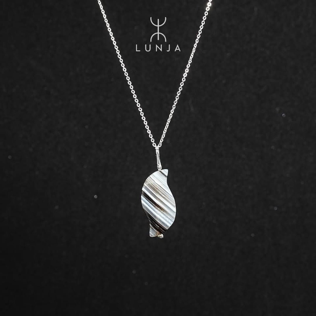 Collier en argent 925 avec pendentif en pierre Sardonyx