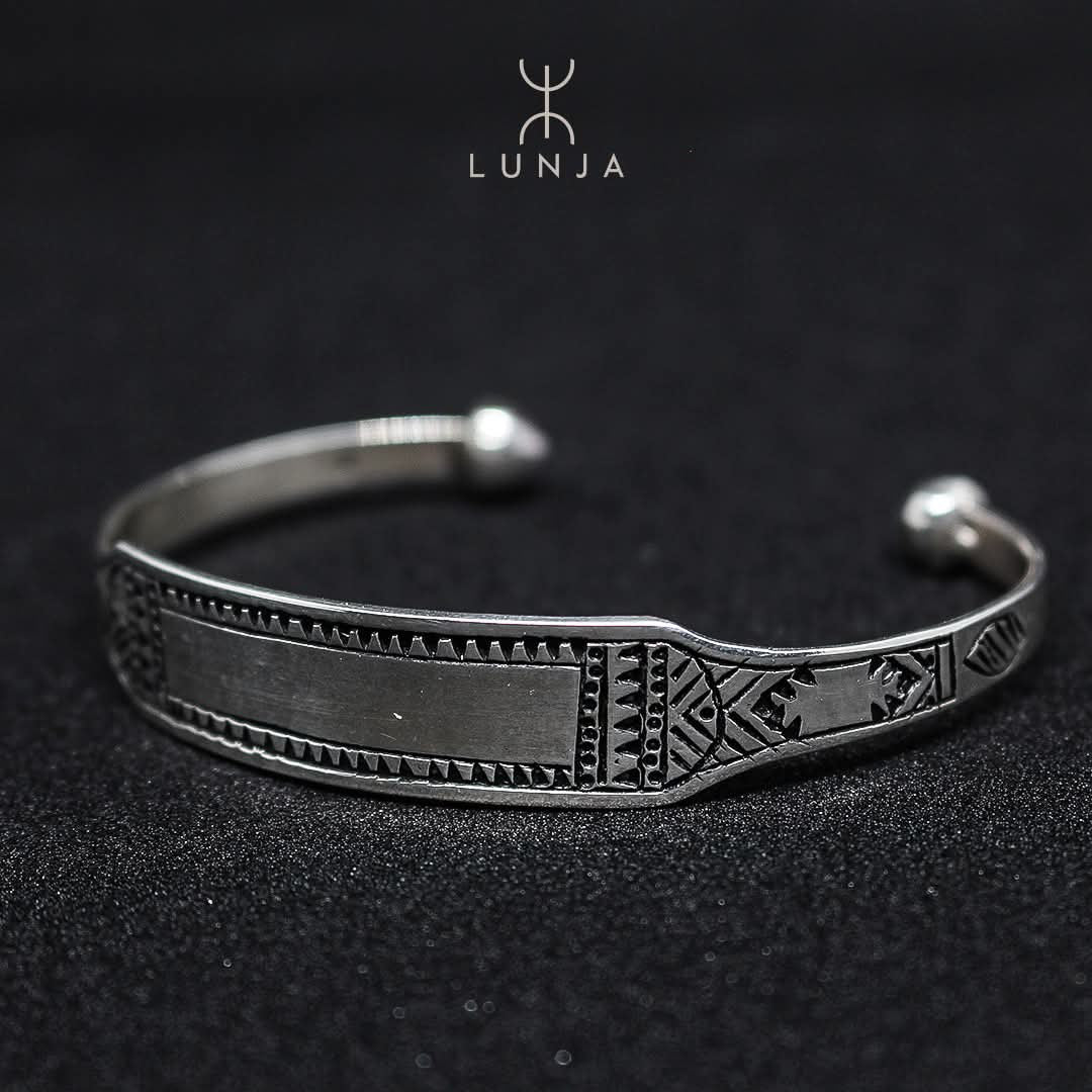 Bracelet Jonc Amazigh large en argent 925 unisexe