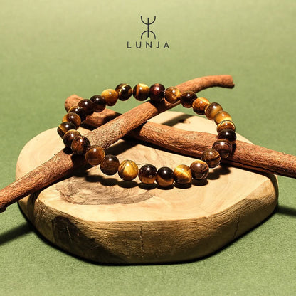 Bracelet en pierre oeil de tigre de magnifique éclat.