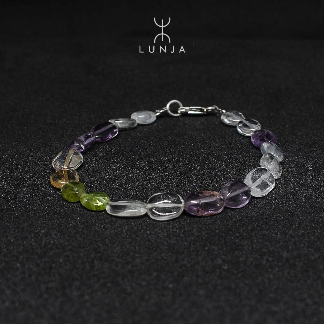 Bracelet En Pierre Quartz Teinté