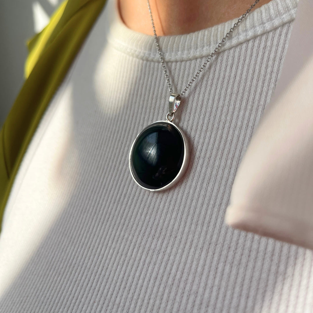 Collier Obsidienne Oeil de Celeste