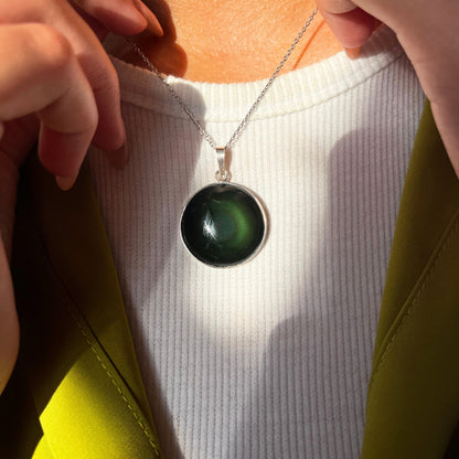 Collier Obsidienne Oeil de Celeste