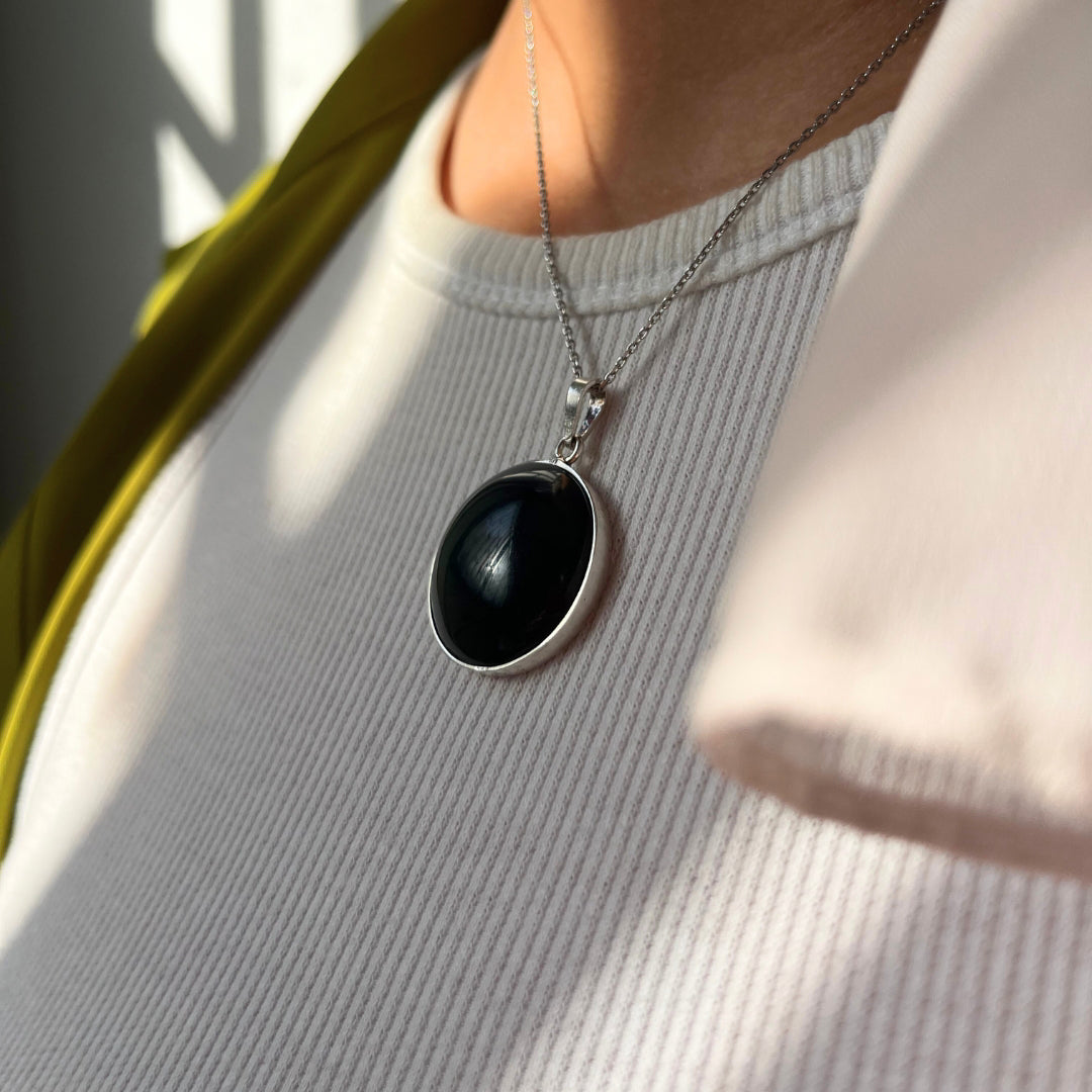 Collier Obsidienne Oeil de Celeste
