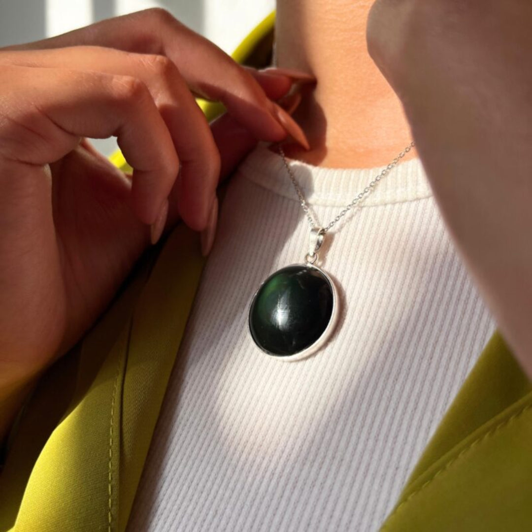 Collier Obsidienne Oeil de Celeste