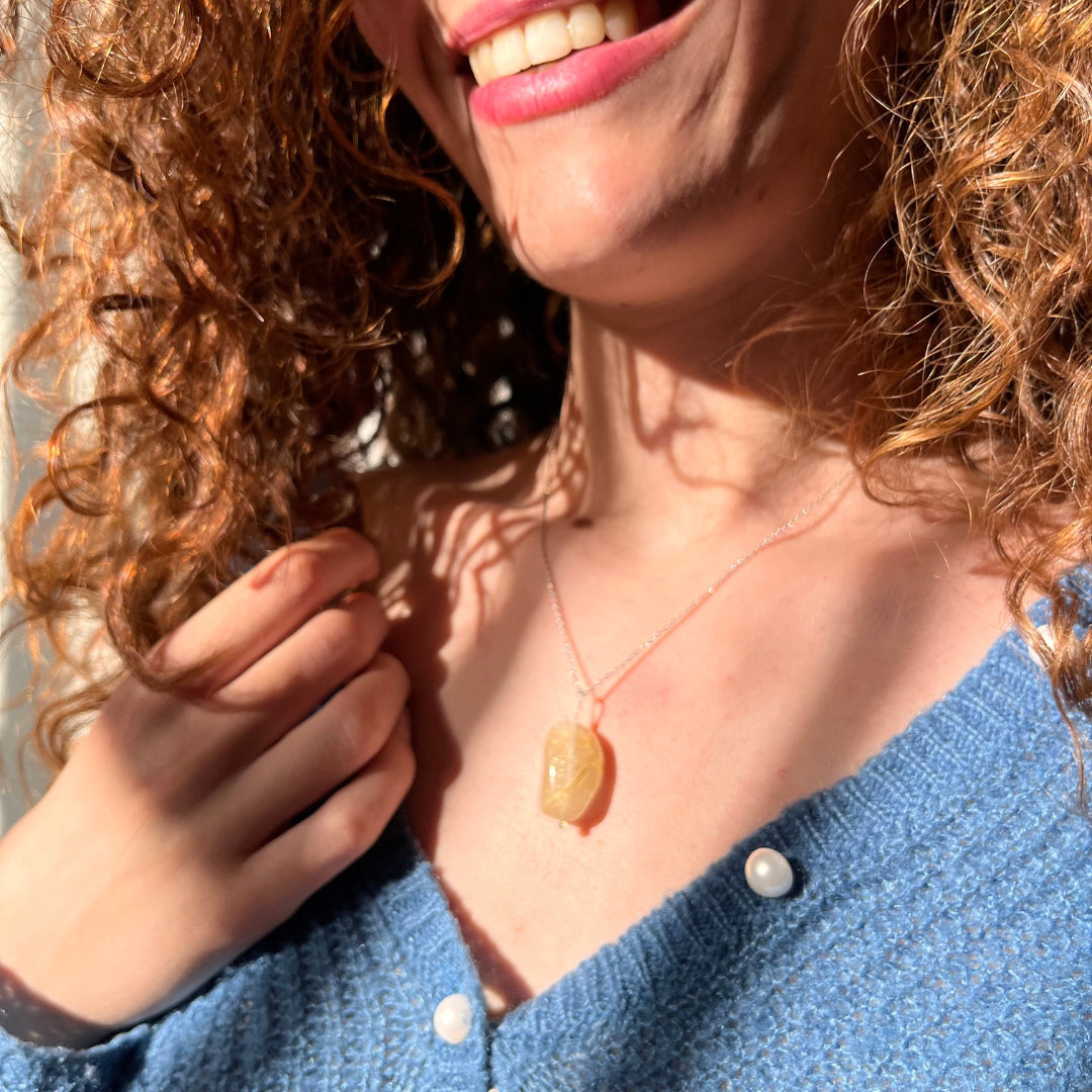 Collier Quartz Rutilé