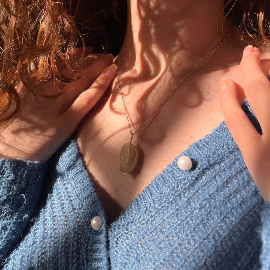 Collier Quartz Rutilé