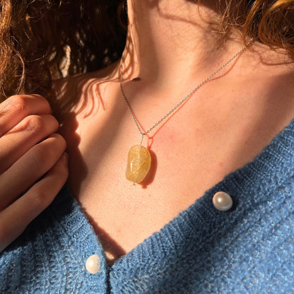 Collier Quartz Rutilé