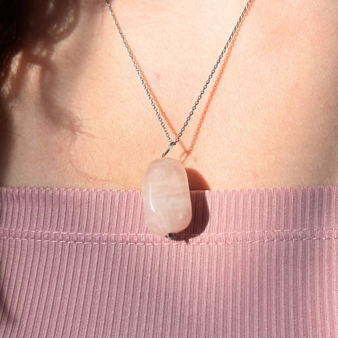 Collier Quartz Rose