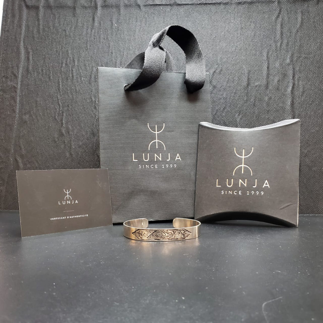 Bracelet Amazigh en argent 925 ajustable fait main