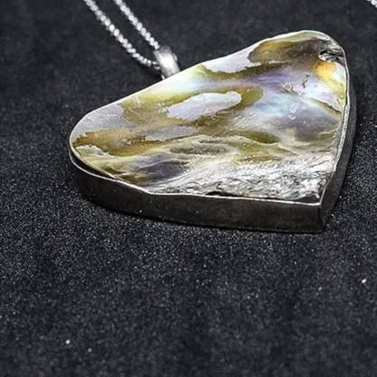 Collier en argent 925 avec un motif en Nacre naturelle