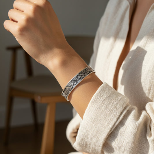 Bracelet Jonc Berbère Amazigh en Argent 925