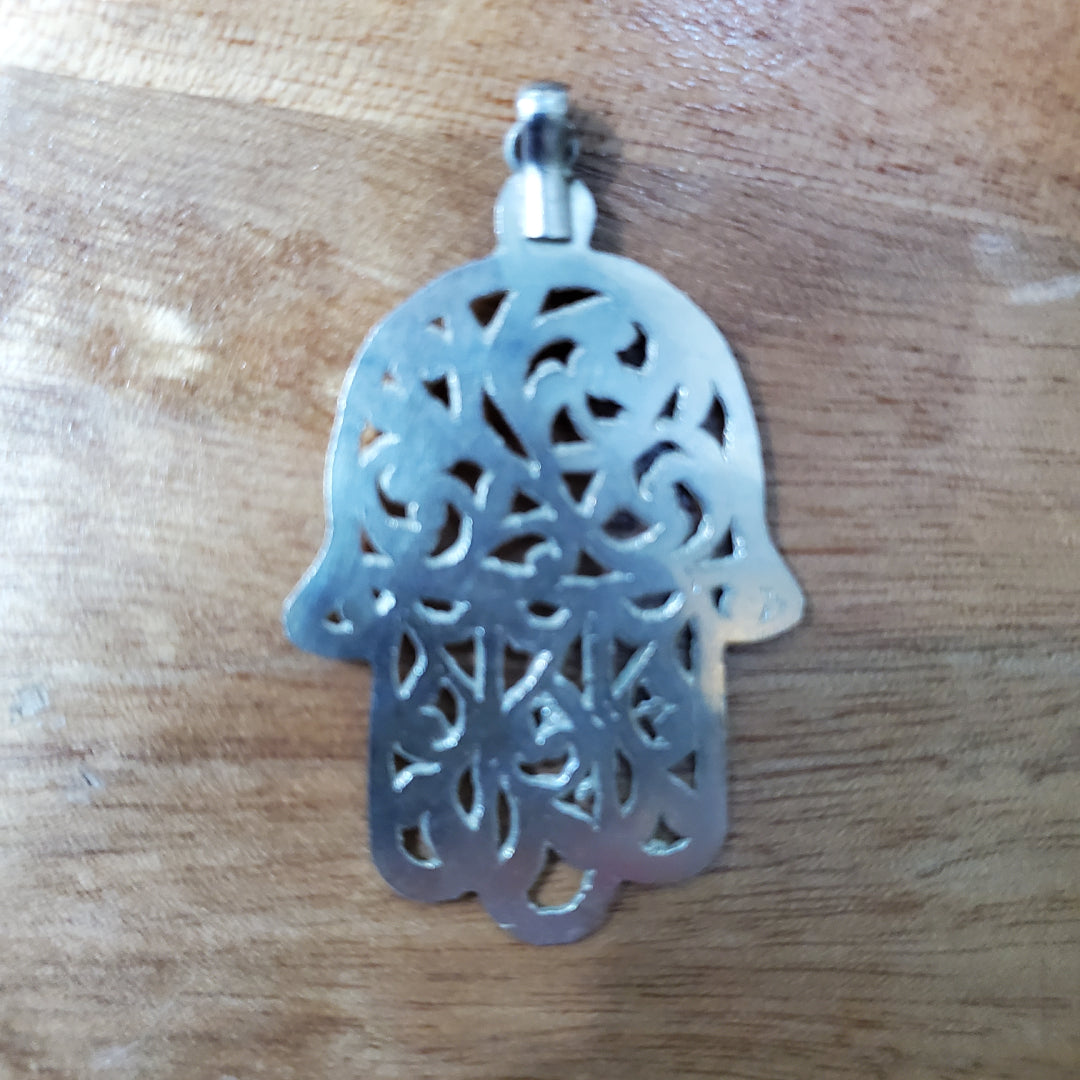 Pendentif Khomsa Berbère en Argent Massif  Fait Main (7,2g