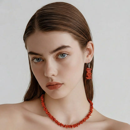 Parure Corail rouge naturel classé du premier choix