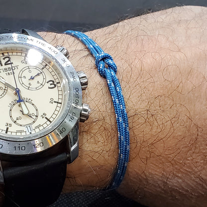 Bracelet en fil de paracorde  bleu