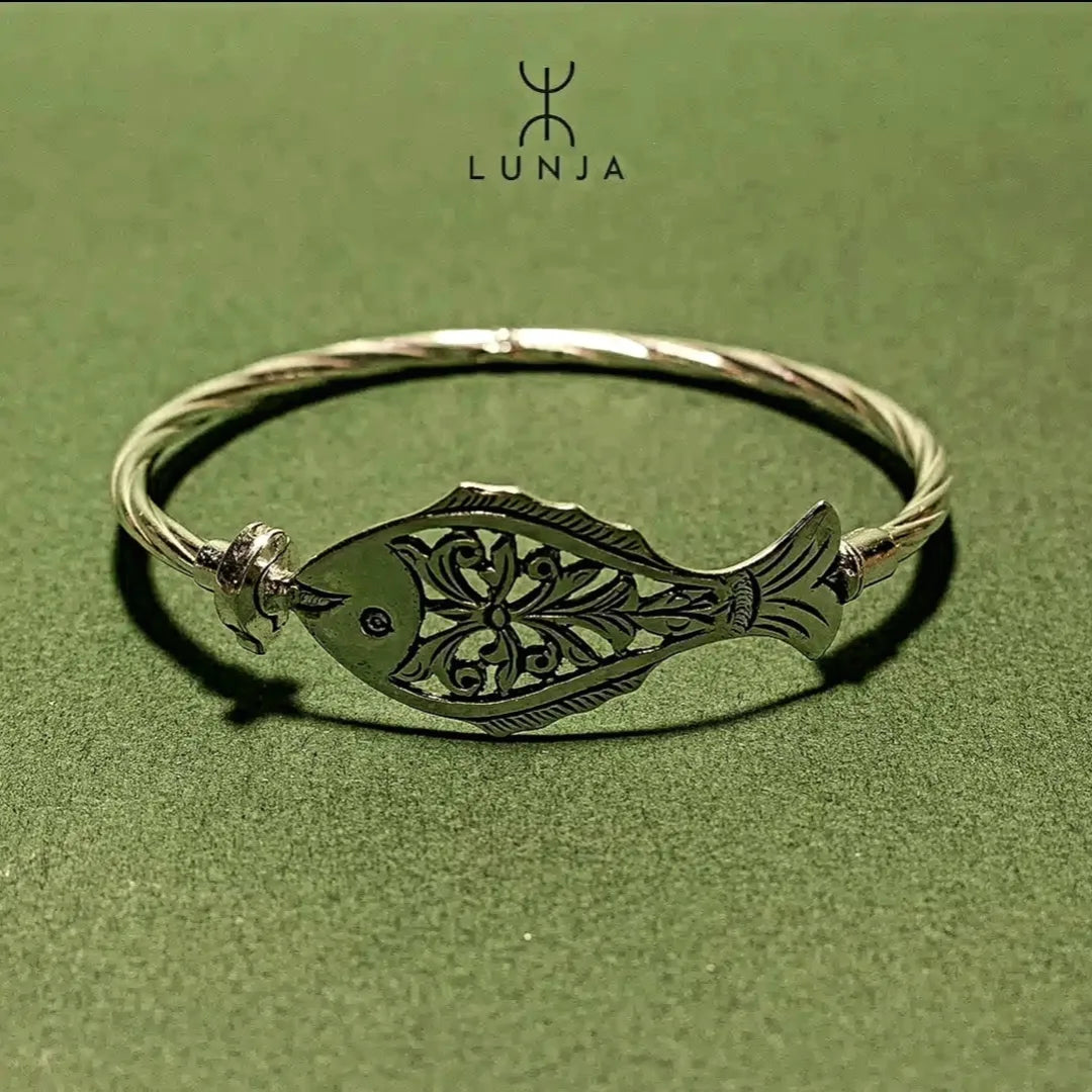 Bracelet motif poisson en Argent