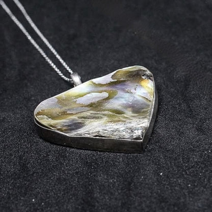 Collier en argent 925 avec un motif en Nacre naturelle