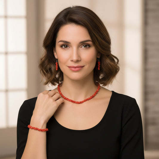 Serie Corail rouge naturel classé du premier choix