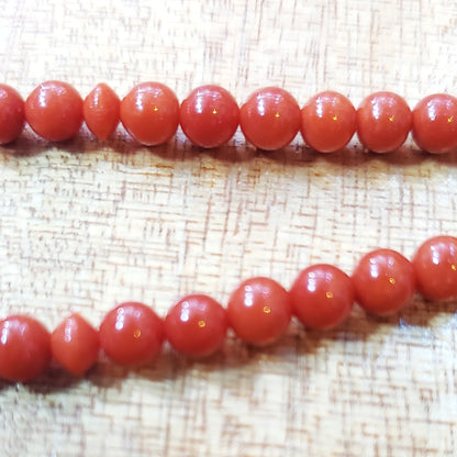 Tasbih en Corail Rouge de Tunisie Supérieur – Chapelet Musulman Fait Main (33 Perles - 5mm)