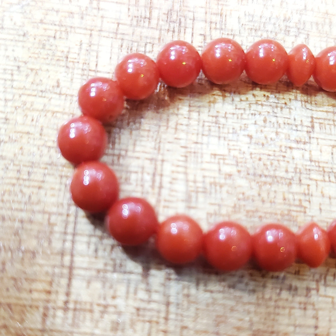 Tasbih en Corail Rouge de Tunisie Supérieur – Chapelet Musulman Fait Main (33 Perles - 5mm)