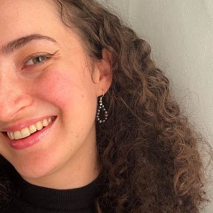 Boucles d'oreilles en Perles de Culture Naturelles et Argent 925