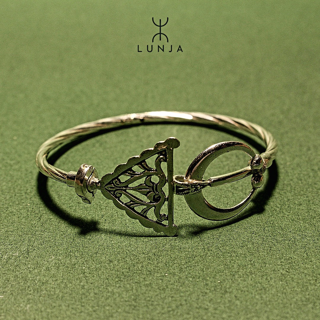 Bracelet fibule tunisien en argent