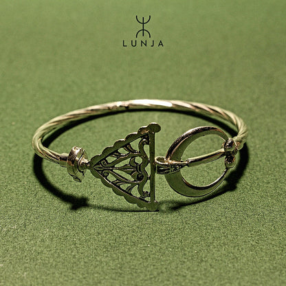 Bracelet fibule tunisien en argent